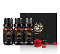 Aromaterapia aceites esenciales Rose Kit, 100% aceites esenciales puros Rose Kit de olor, La fragancia de los aceites esenciales del Aromatherapy color de rosa del grado terapéutico fijó 3 * 10ml