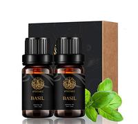 Aromaterapia Albahaca Aceite Esencial Set, 2x10mlalbahaca aceite esencial Fragancia Kit para difusores,humidificador, 100% puro aromaterapia albahaca aceite esencial fragancia Kit
