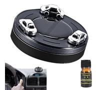Aromaterapia con energía solar para coche | Ambientador Solar para Coche, Difusor Giratorio con Modelo de Coche, Sensor de Luz, Difusor de Aire Perfumado para Coche, Antiolor