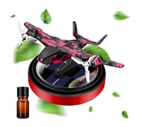 Aromaterapia de coche - Ambientador de coche con energía solar, aromaterapia automática de avión rotativo | Difusor de luz de perfume natural para coche para salpicadero, ambientador p
