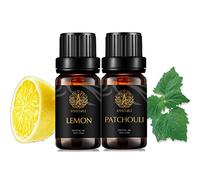 Aromaterapia limón aceite esencial set para difusor, 2x10ml 100% puros pachulí aceites esenciales para humidificador-limón, pachulí Aceites Esenciales kit, puro pachulí aceite Kit, Limón Aceite set