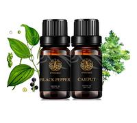 Aromaterapia melaleuca aceite esencial set para difusor, 2x10ml 100% puro Negro Pimienta aceites esenciales Kit para humidificador-melaleuca, Negro Pimienta aceites, pura Negro pimienta aceite