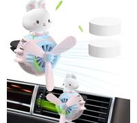 Aromaterapia para salida de aire del coche - Ambientador Piloto de animales de dibujos animados,Lindo ambientador de aire de hélice giratoria para coche con tableta de aromaterapia, ventilador de sali
