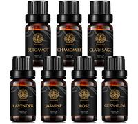 Aromaterapia piccante olio essenziale Set per diffusore - chiodi di garofano, basilico, finocchio, timo, zenzero, pepe nero, olio essenziale di cannella, 7x10ml 100% Pure Ginger Essential Kit olio