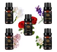 Aromaterapia Rose aceite esencial set para difusor, 100% puro Fresia Aceites esenciales para masajes, 5X10ml grado terapéutico Cherry Blossom aceites Set-lavanda,gardenia Aceites esenciales para hogar