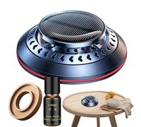 Aromaterapia Solar para Coche - Ambientador Rotativo Aleación Automotriz, Ambientador Rotativo Energético Solar | Difusor de Perfume Ligero Accesorios Interiores Coche para Relajar