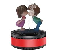 Aromaterapia solar para coche, difusores de aire para coche, ambientador de coche, aromatizante, difusor de fragancia, figuras de abrazo, rotación de aromaterapia, accesorios interiores de coche