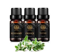Aromaterapia Tomillo Aceite Esencial set para difusor, 3x10ml 100% puro naranja aceite esencial Kit para humidificador-tomillo, naranja, romero aceites esencials set, aromaterapia romero Aceites Kit