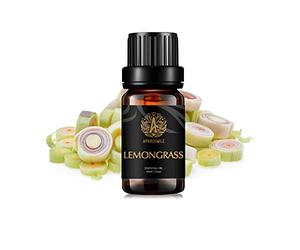 Aromatherapy Essential Oil Lemongrass, 100% de los aceites puros de la fragancia de Lemongrass para el difusor, humectador, masaje, Aromatherapy, hogar, Essential Oil Lemongrass Scent 0.33 oz - 10ml