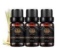 Aromatherapy Lemongrass Essential Oil Set, 100% Pure Lemongrass Essential Oil Kit de aroma para difusor, masaje, 3*10 ml de Grado Terapéutico limoncillo Aromaterapia Aceites Esenciales Set Fragancia