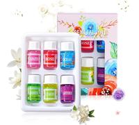 Aromatherapy Oils Diffuser, fragancia de aceite para humedecer, 6 piezas Water-Soluble Car Scent 3,66 x 2,68 pulgadas, para sala de estar, baño de room, dormitorio variado, diferentes opciones