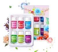 Aromatherapy Oils, Humidifier Scent, Diffuser Oil Set, Water-Soluble Formula, 6 Pack Variety, Natural Necessity Scents, Excelente para el coche, Bathroom, Living Room, Work Use