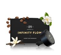 Aromatic - 89 - Ambientador de aire de élite para coche, cápsula de fragancia "Infinity Flow" con soporte reutilizable, notas florales afrutadas y amaderadas para los atemporales