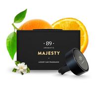 Aromatic • Carampa• Clip de ambientador de coche - Fragancia naranja - Soporte de metal reutilizable con cápsula perfumada - Fragancia de coche premium de larga duración - Regalo de lujo ideal para