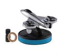 Aromatic Experience on the Road - Difusor de perfume de coche con energía solar con diseño creativo de aviones rotativos (azul)