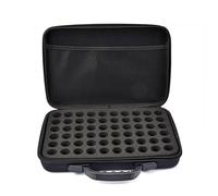 Aromatic Vial Keeper - de extracto de perfume, solución de carcasa rígida protectora | con cremallera compartimentada segura para mezclar cosméticos, hogar, clínica de bienestar, p, negro