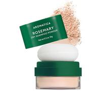 AROMATICA Champú seco en polvo de romero 10 g/0,3 oz - Champú seco tamaño viaje con pantenol y biotina para cabello | Sin aerosoles ni talco.