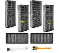 Aromaticaerope 6 Piezas Filtros para Dreame L10s Ultra Gen 2, Fabricados en Plástico, con 2 Cepillos, Filtrado Fino, Repuestos para Aspiradoras, Aptos para Uso Doméstico, Hotelero y de Oficina