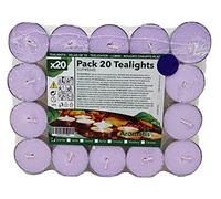 AROMATIS - 20 x Velas de Té Fragancia Lavanda Spa - Candelitas de Olor Individuales Ø 39 mm - Ideal Aromaterapia, Decoración, Ambientación, Quemador de Esencias