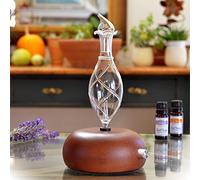 ArOmis Aromatherapy Difusor - Grado Profesional - Madera y Vidrio (Orbis Nox Vitis), Premium, Difusor de Aceite Esencial, Nebulizador, Nebulizador, Máquina Nebulizadora, Sin Agua