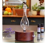 ArOmis Aromatherapy Difusor de madera y vidrio de grado profesional (Solum Nox Merus), difusor de aceite esencial, humidificador de aceites, nebulizador, máquina profesional de nebulización, sin agua