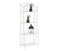 Arona Estantería De Hierro Plegable - Estantería Decorativa con Estantes Plegables de 4 Niveles, Multiusos, Blanco