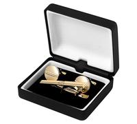Aroncent Gemelos de alfiler de corbata para hombre: elegante 2 piezas cobre redondo clip de corbata y lazos para hombres joyas para traje de negocios camisa esmoquin boda novio padrino