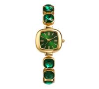 Aroncent Reloj de pulsera para mujer con diamantes de imitación: reloj analógico de cuarzo cuadrado pequeño con pulsera de cristal fino y brillante, elegante reloj de joyería, vestido informal, regalo