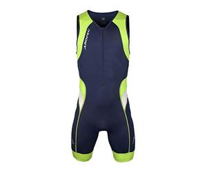 Aropec Lime - Mono Deportivo de Lycra - triatlón Hombres Traje, Traje, Hombre, Color Navy/Lime, tamaño Large