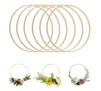 Aros de Bambú para Atrapasueños, 6 Piezas 20cm, Anillos de Madera para Bricolaje, Navidad o Guirnalda de Boda, Dream Catcher Wall Craft