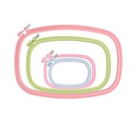 Aros de Bordado Bastidores para Bordados con 4 Tamaños Ajustable Anillo Aro Punto Cruz Bastidor para Bordar de Plástico Aros para Bordar para Rectángulo Manualidades Costura DIY Hecho a Mano 4 Piezas