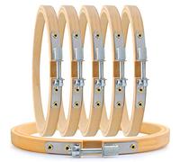 Aros de Bordado BETOY 6 piezas Bastidor para Bordar Aro de Bordado de Madera 10 cm para DIY Arte Artesanía Costura práctica