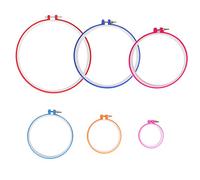 Aros de Bordado Nurge, 30 × 30 × 1, Aros de Bordado, Marco de Puntada Circular de Plástico, Conjunto de Herramientas de Costura DIY