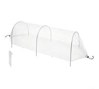 Aros de jardín de 4 pies, estructura de túnel de polietileno para huertos - para soporte de cubierta de fila de alambre de acero - escudo de malla para insectos para fresas, hierbas y flores