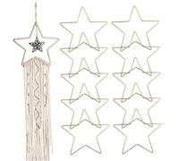 Aros de Metal para Manualidades 10 Piezas de 7.9 Pulgadas Estrellas de Alambre para elaboración de Anillos de Coronas en Forma de Pentagrama Marco de meteorización Macrame para Bricolaje de DIY Aygo