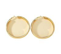 Aros geométricos rondos grandes, material de aleación, con buena resistencia al desgaste y a la decoloración, personalizados y a la moda, adecuados para que las mujeres los usen