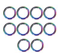 Aros para Llaves, Juego de 10 Piezas, Hierro, 25mm, Coloridos, Diseño Simple - Alta Dureza, Ligero y Portátil, Ideal para Organización y Manualidades