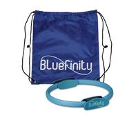 Bluefinity 10 Aros Pilates, Anillo Ejercicio, Yoga, Resistencia, Deporte, Fitness, Plástico Reforzado, 1 Ud, 39 cm, Turquesa