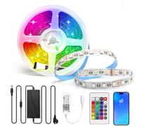 Arotelicht 24V RGBW WIFI Tiras LED Strip Kit 5050 SMD RGB+Warm White 4 en 1 con controlador inteligente WLAN, compatible con Alexa, Google Home LED Strip Light Decoración para el hogar, fiesta, bar.