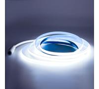 Arotelicht 2M COB tira LED 6000K blanco frío, 24V 768 LEDs (384/m) 5mm ancho ultra fino, 4cm recorte IP20 iluminación interior para muebles bricolaje armarios decoración (sin alimentación)