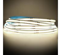 Arotelicht 5m 12V Tira de LED COB Blanco neutro 4000K tira de luz COB sin adaptador Regulable 8 mm de ancho Tiras de luces LED 320LEDs/m IP20 para dormitorio Cocina Decoración interior del hogar