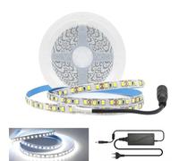 Arotelicht Tira de luz LED 5 m, 12v SMD2835 600 leds con fuente de alimentación, IP20 Blanca frío iluminación interior