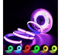 Arotelicht Tira LED COB RGB 2m 24V, 576LEDs/m Tira de Luces LED COB regulable alta densidad IP20 para dormitorio cocina decoración interior del hoga(sin fuente de alimentación)