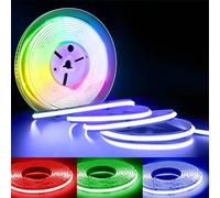 Arotelicht Tira LED COB RGB 5m 12V, Tira de Luces LED COB RGB 810LEDs/M regulable alta densidad IP20 para dormitorio cocina decoración interior del hogar