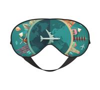 Around The Planet - Antifaz para dormir, doble cara, para mujeres y hombres, cubiertas opacas para dormir, viajes