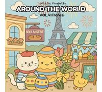 Around The World Vol.4 France: Coloring Book for Adults and KIds,Bold and Easy ,Simple and Big Designs for Relaxation Featuring Animals,Buildings,Food