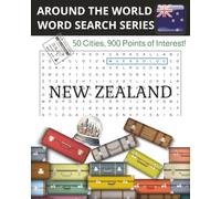 Around The World Word Search Series: New Zealand: Word Search Book: New Zealand Word Search Puzzle Book: Word Search Puzzles with Easy to Read Large Print about Kiwi Cities | 8x10 inches | Great gift!
