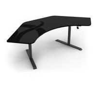 Arozzi - Arena Angelo - Escritorio Gaming en L con Superficie Mouse-Pad Completa, Altura Regulable 71-81 cm, gestión de Cables y Soporte monitores. Superficie Lavable - GM