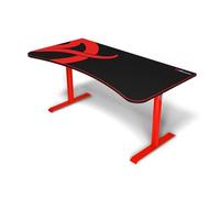 Arozzi Arena Gaming Desk Large - Red, Mesa Gaming roja con Alfombrilla Full Surface, Escritorio Gamer 160x82 cm con gestión de Cables, Cesta de Malla y Estructura Robusta, hasta 80 kg