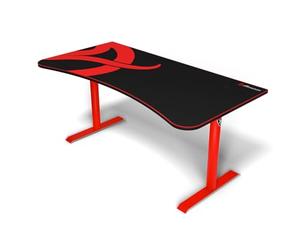 Arozzi Arena Gaming Desk Large - Red, Mesa Gaming roja con Alfombrilla Full Surface, Escritorio Gamer 160x82 cm con gestión de Cables, Cesta de Malla y Estructura Robusta, hasta 80 kg